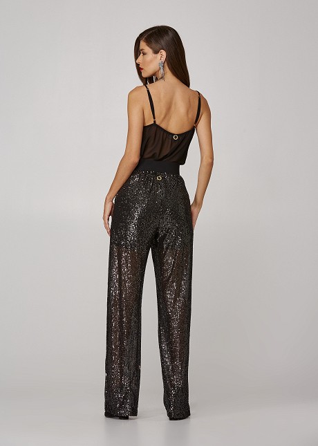 Highrise sequined trousers