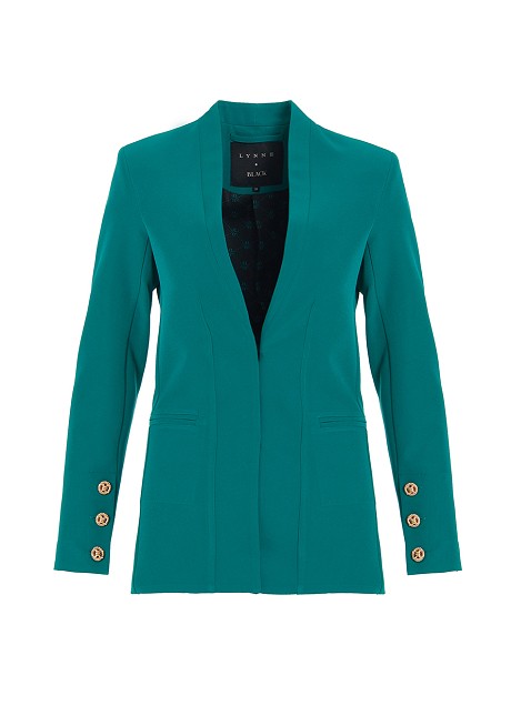 Blazer with decorative buttons