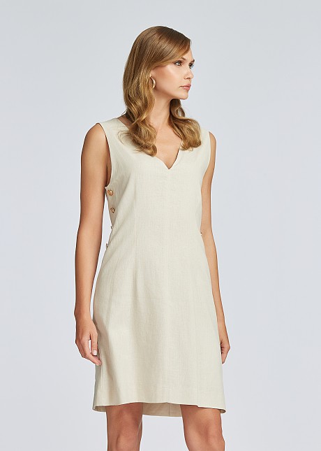 Short linen dress