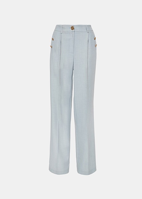 Wide leg tailored trousers in grey