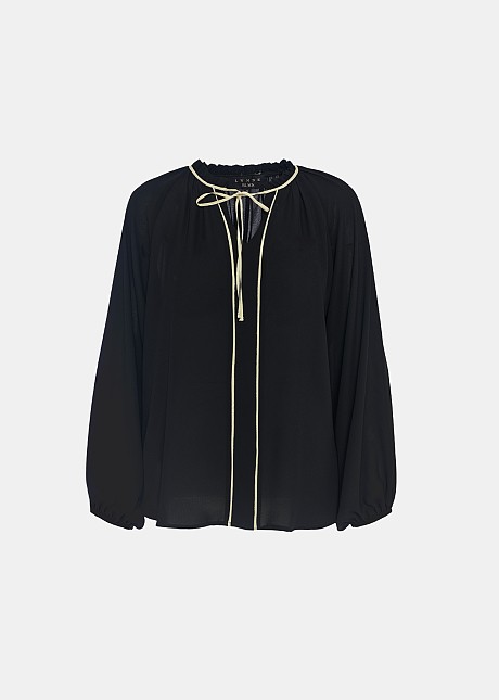 Blouse with grosgrain details