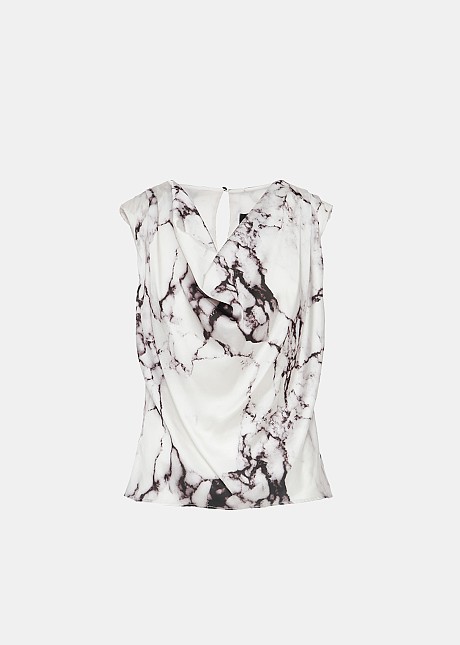 Top with Marble Print