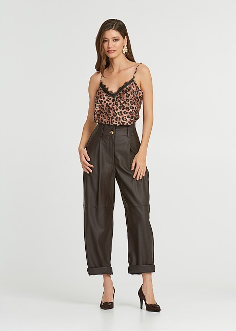 Top cu animal print