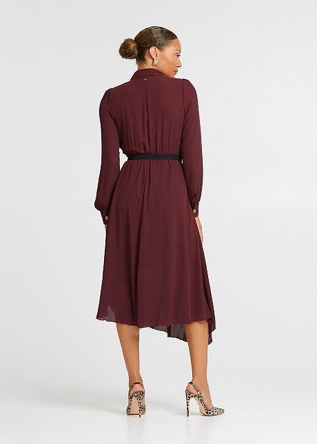 Midi dress with collar