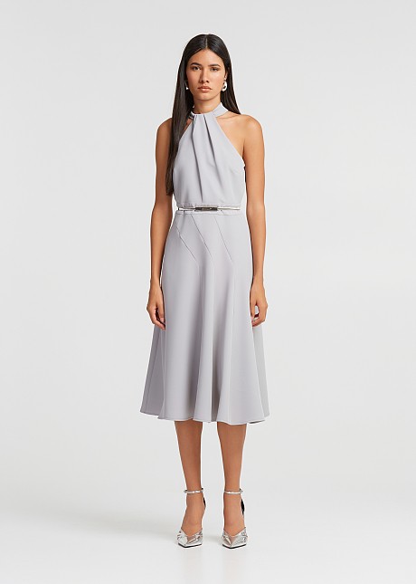 Midi halter neck dress