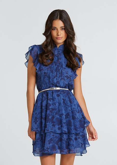 Floral dress with ruffles