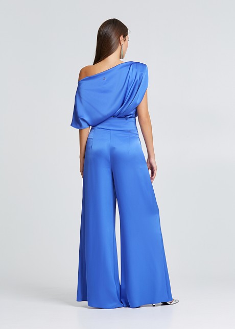 Highwaisted trousers in satin look