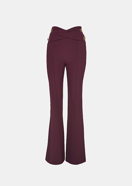  High waisted bell pants with gold details