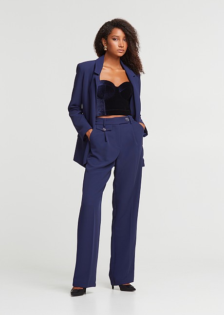 Tailored wide leg dad trouser