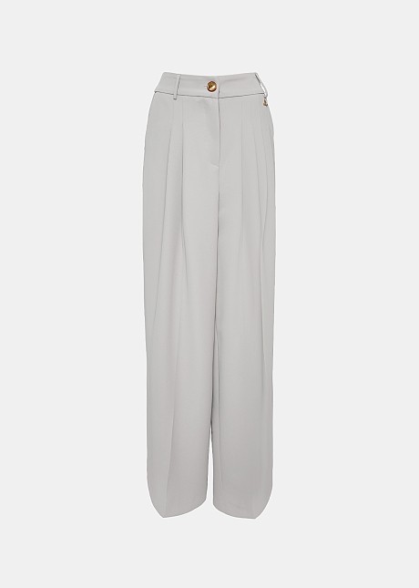 Pleated wide leg pants