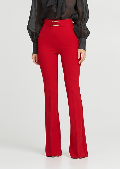 High waisted bell trousers