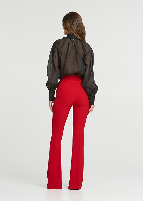 High waisted bell trousers