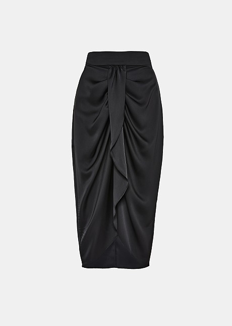Midi skirt with ruffles