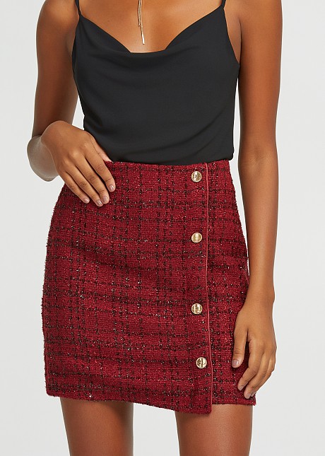 Mini skirt tweed