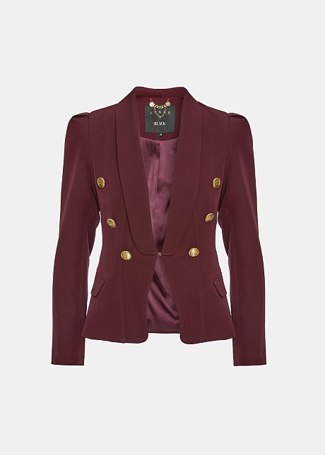 Blazer with tux collar