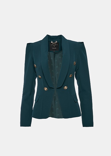 Blazer with tux collar