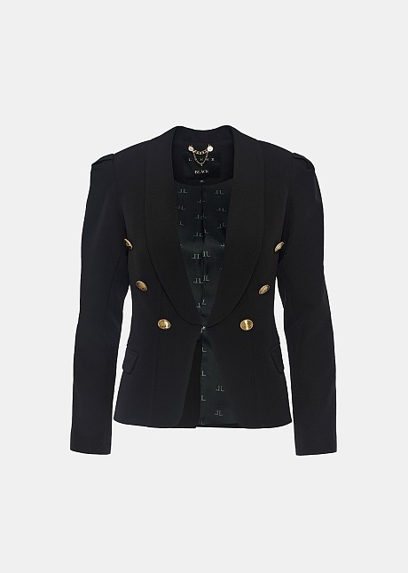 Blazer with tux collar