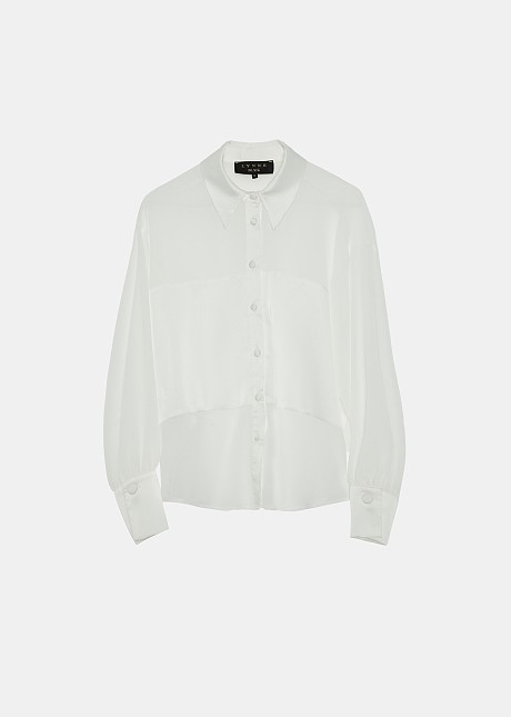 Muslin shirt with transparency