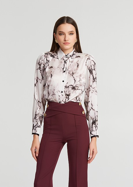 Marble printed shirt