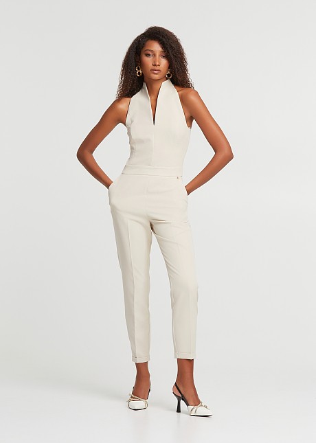 Jumpsuit with V neckline