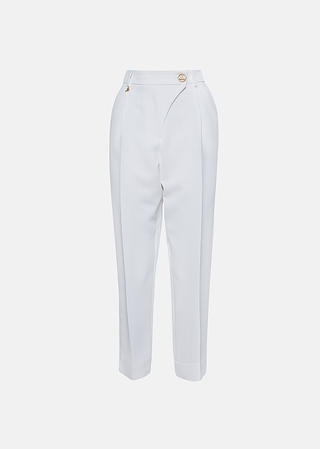 Pleated cropped pants