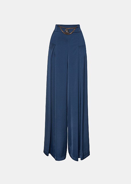 Super wide leg pleated trouser