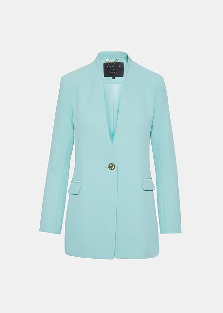 Slim-fit blazer without lapels