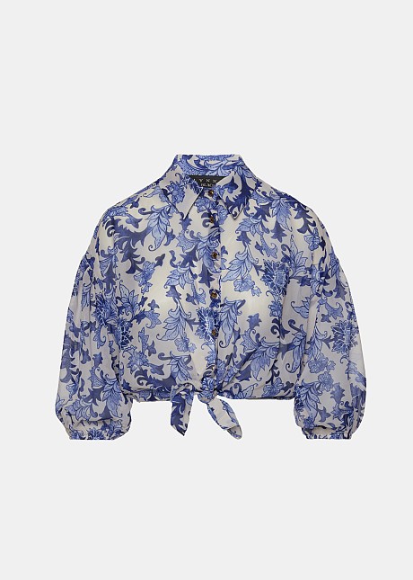 Shirt with porcelain print