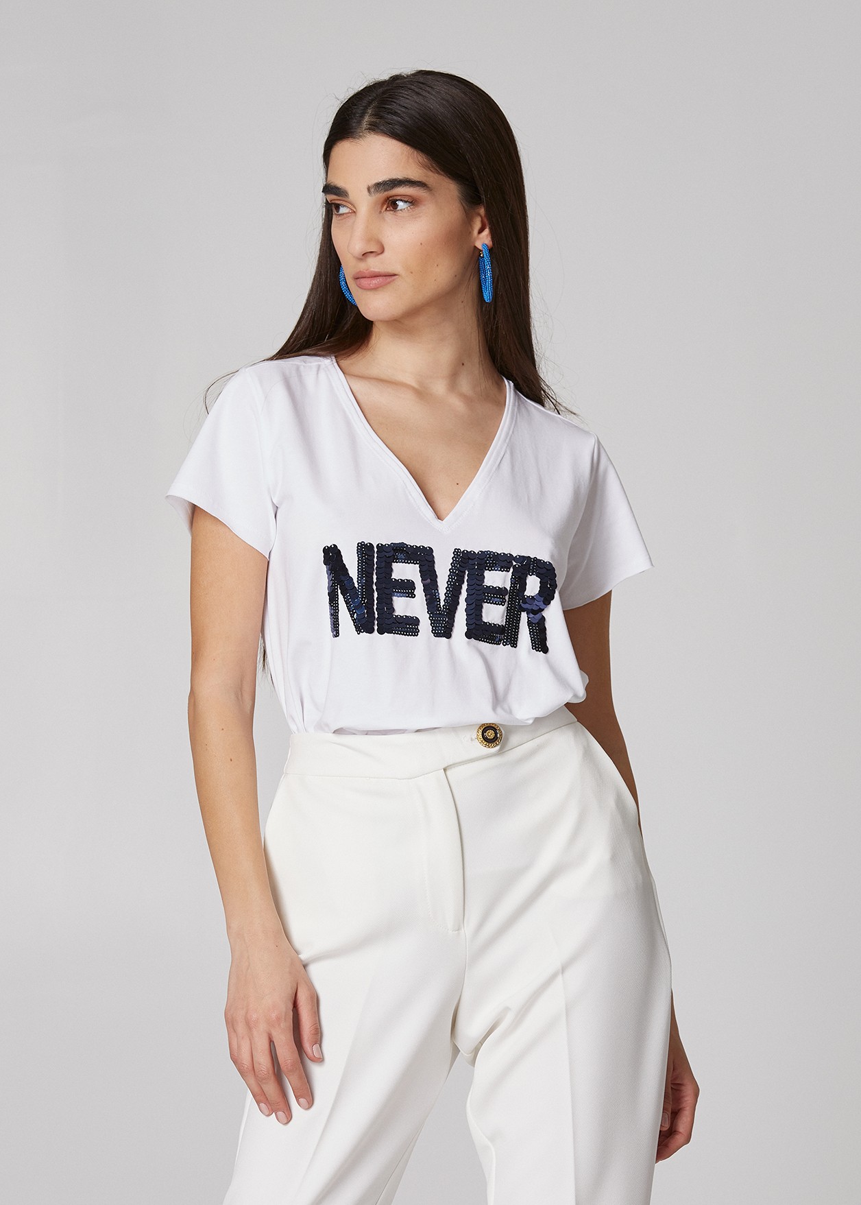 Μπλούζα με τύπωμα "Never"