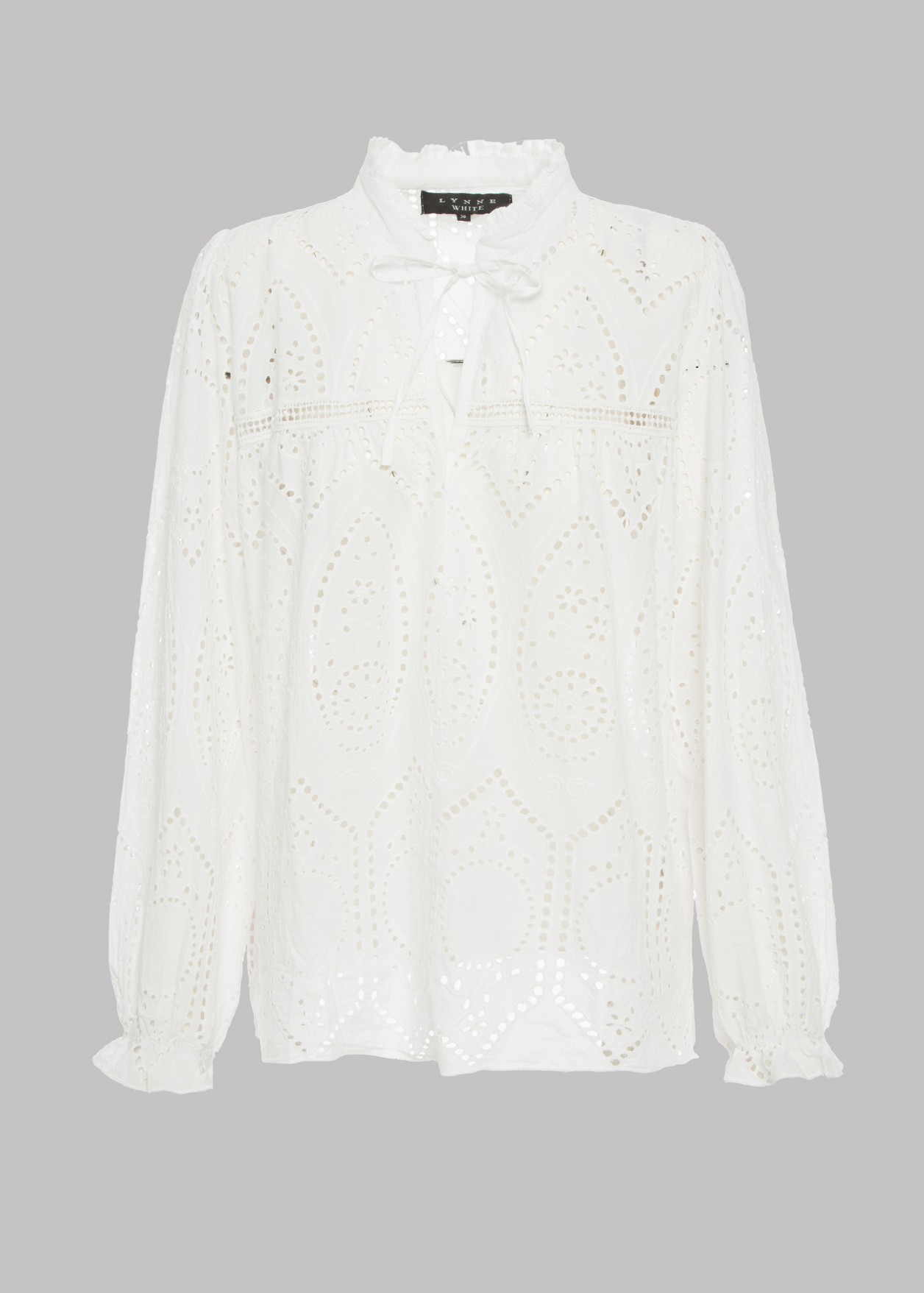 Broderie long sleeve blouse