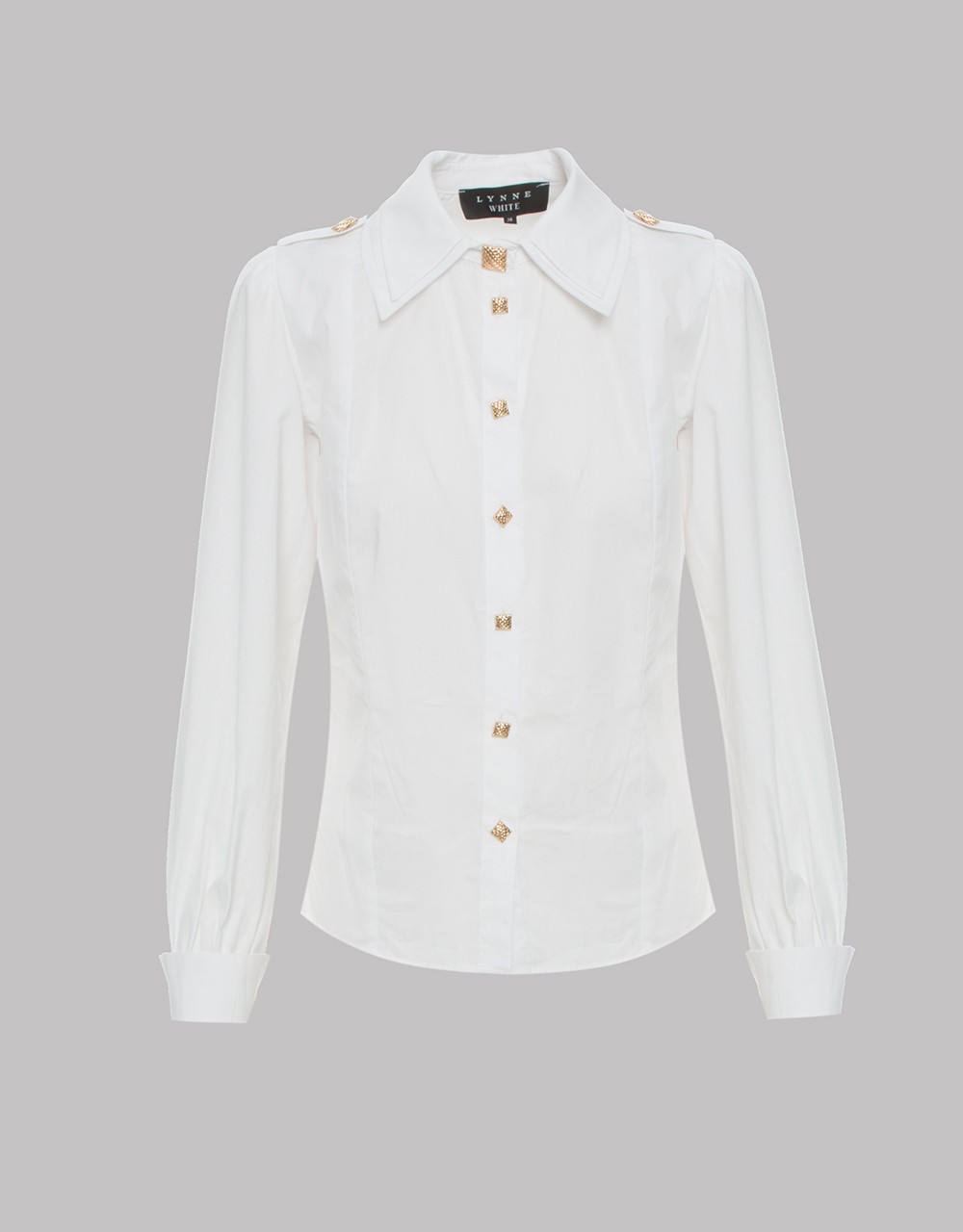 Long sleeve shirt with double collar