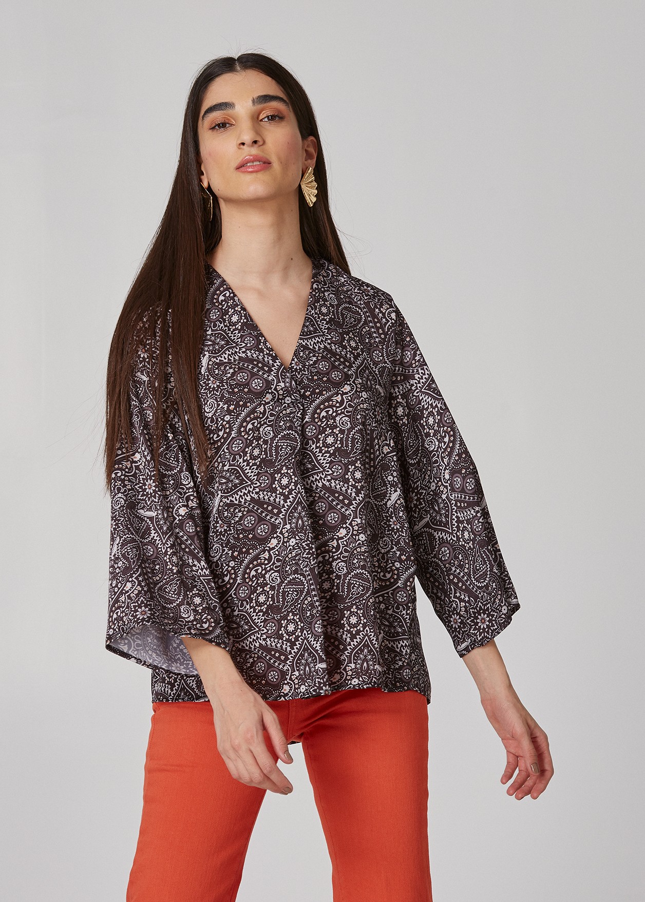 Paisley print blouse
