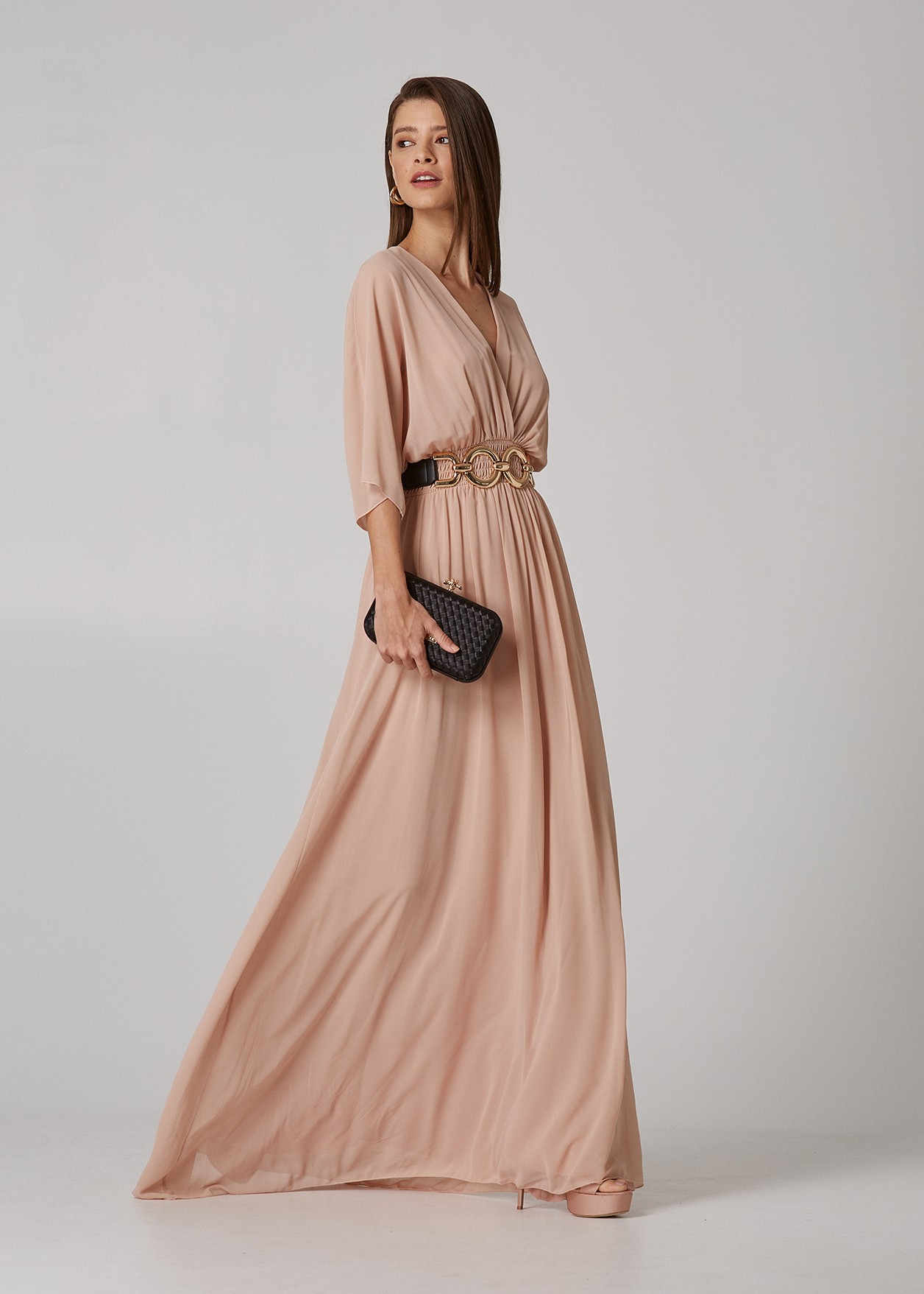 Maxi dress with tulle
