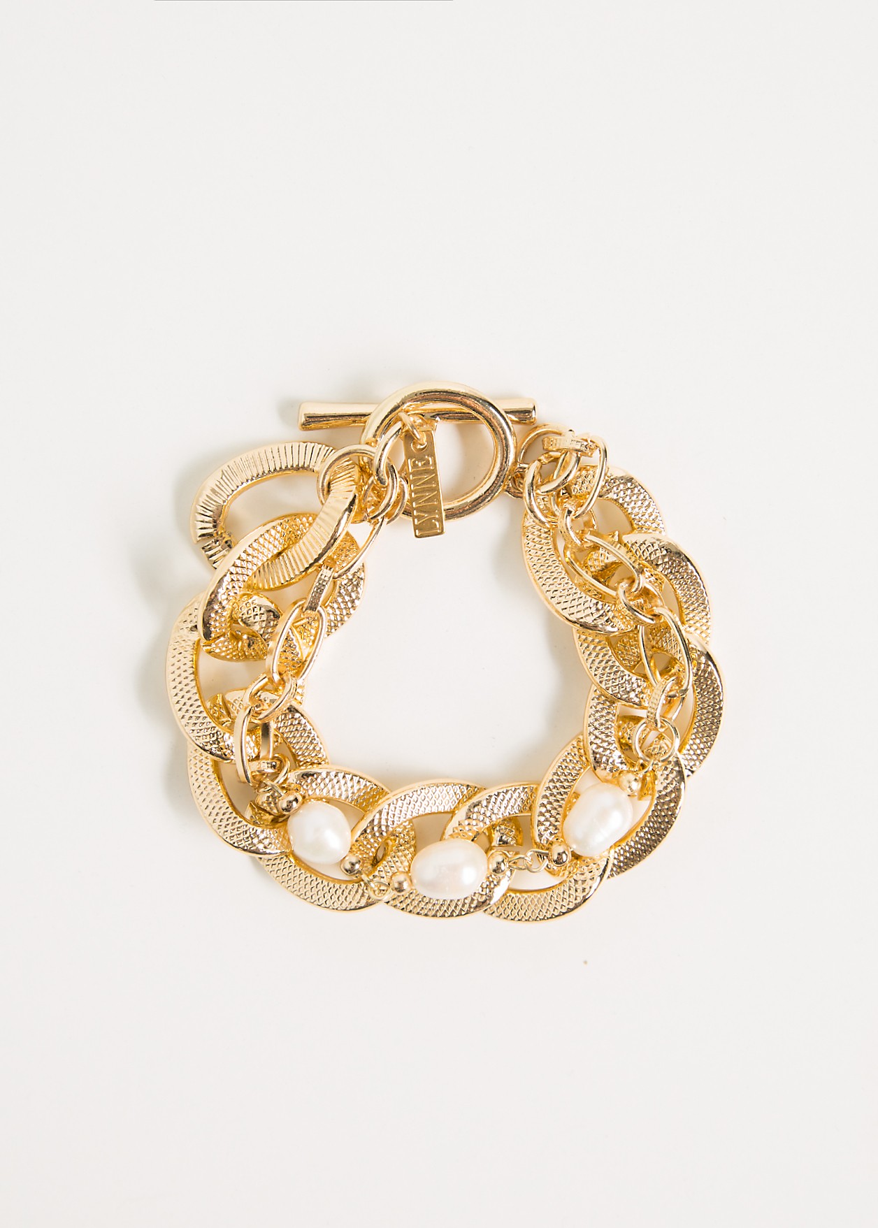 Chain bracelet with pearl details