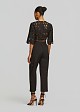 Wrap blouse in guipure lace