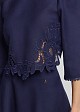 Cropped linen top in lace details