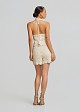 Crochet lace halter neck blouse