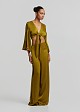 Satin-look top with a front tie