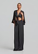 Satin-look top with a front tie