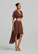 Crop top with an open back and sleeves