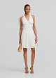 Lace mini dress with halter neck tie