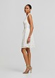 Lace mini dress with halter neck tie