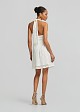 Lace mini dress with halter neck tie