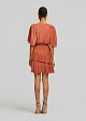 Mini dress with asymmetric ruffles
