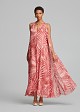 Maxi printed dress with decorative beads