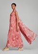 Maxi printed dress with decorative beads