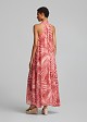 Maxi printed dress with decorative beads