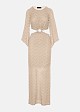 Rochie lungă din tricot cu lurex și mâneci