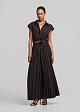 Cropped pleated trousers