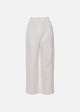 High-waisted trousers with a linen-look finish